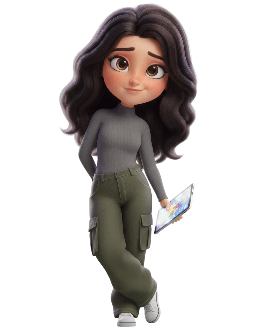 Illustrated portrait of Anisha